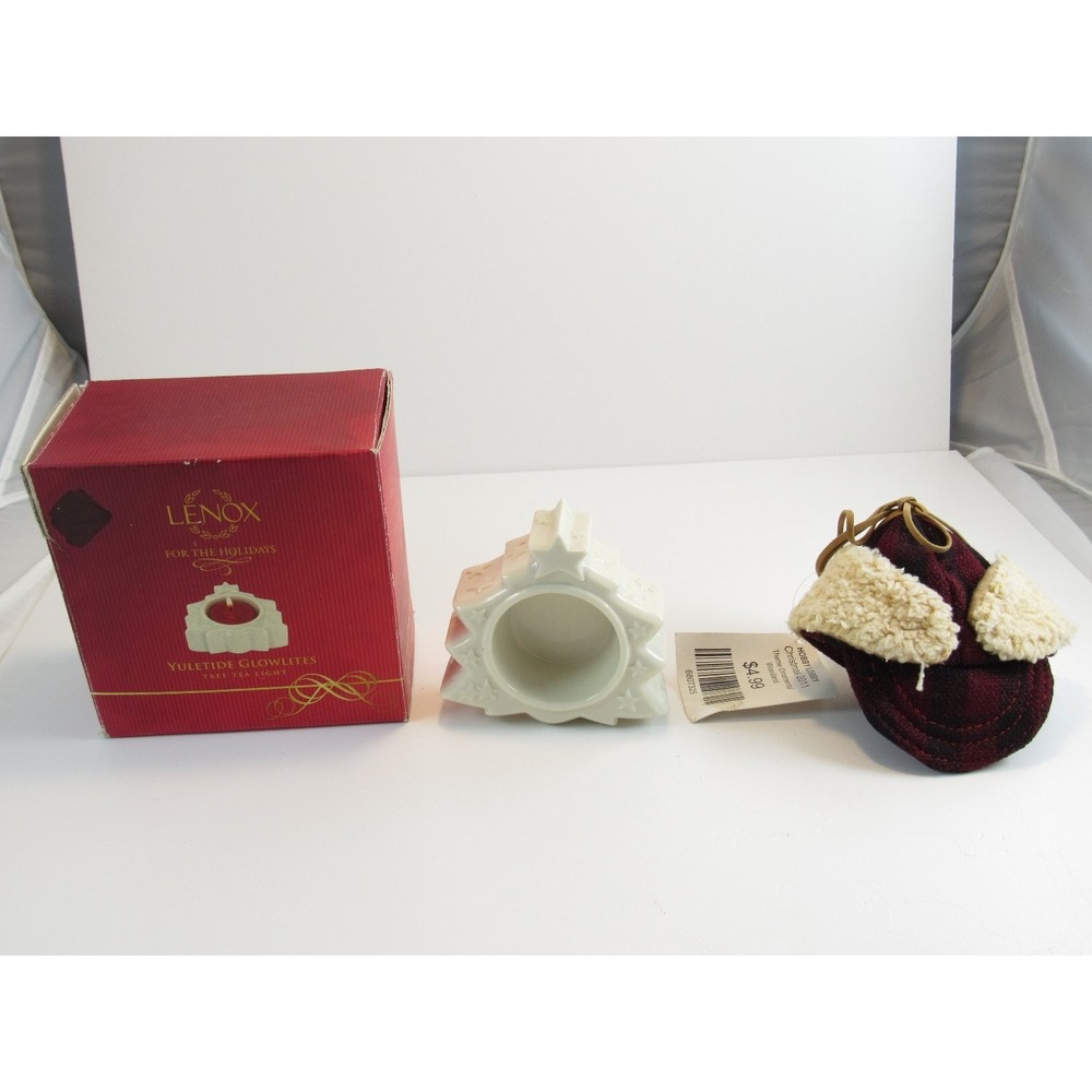 Lenox Yuletide Glowlites Tree Tea Light Holder Christmas Decor 3in & Hobby Lobby